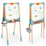 Vaikiška medinė dvipusė magnetinė piešimo lenta 2in1 su priedais 80 vnt | Reguliuojamas aukštis | Smoby 410400